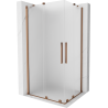 Mexen Velar Duo kabina prysznicowa rozsuwana 100 x 90 cm, szron, różowe złoto - 871-100-090-32-60