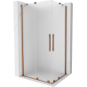 Mexen Velar Duo lükand dušinurk 100 x 90 cm, mattklaas, roosakuld - 871-100-090-32-60