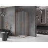 Mexen Velar Duo kabina prysznicowa rozsuwana 80 x 80 cm, szron, różowe złoto - 871-080-080-32-60
