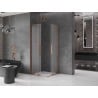 Mexen Velar Duo kabina prysznicowa rozsuwana 80 x 80 cm, szron, różowe złoto - 871-080-080-32-60