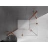 Mexen Velar Duo kabina prysznicowa rozsuwana 100 x 90 cm, szron, różowe złoto - 871-100-090-32-60
