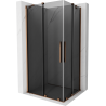 Mexen Velar Duo sliding shower cabin 90 x 80 cm, graphite, rose gold - 871-090-080-42-60