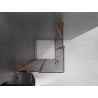 Mexen Velar Duo sliding shower enclosure 90 x 90 cm, graphite, rose gold - 871-090-090-42-60
