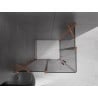 Mexen Velar Duo kabina prysznicowa rozsuwana 100 x 90 cm, grafit, różowe złoto - 871-100-090-42-60