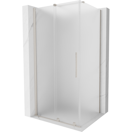 Mexen Velar cabine de douche coulissante 90 x 80 cm, givre, nickel brossé - 871-090-080-31-97
