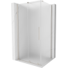 Mexen Velar cabine de douche coulissante 90 x 80 cm, givre, nickel brossé - 871-090-080-31-97