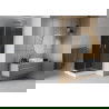 Mexen Rio kvadratna tuš kabina 80 x 80 cm, grafitna, krom + kad, bela - 860-080-080-01-40-4510