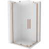 Mexen Velar Duo klizna tuš kabina klizna 100 x 90 cm, mraz, brušena bakar - 871-100-090-32-65
