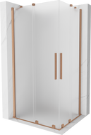 Mexen Velar Duo klizna tuš kabina klizna 100 x 90 cm, mraz, brušena bakar - 871-100-090-32-65