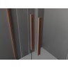Mexen Velar Duo klizna tuš kabina s kliznim vratima 100 x 100 cm, matirano, brušeni bakar - 871-100-100-32-65