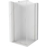 Mexen Velar douchecabine 100 x 100 cm, matglas, geborsteld nikkel - 871-100-100-31-97