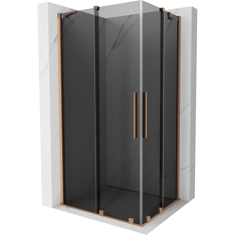 Mexen Velar Duo lükand dušikabiin 100 x 90 cm, grafiit, harjatud vask - 871-100-090-42-65
