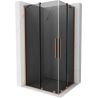 Mexen Velar Duo cabina de ducha deslizante 100 x 90 cm, grafito, cobre cepillado - 871-100-090-42-65