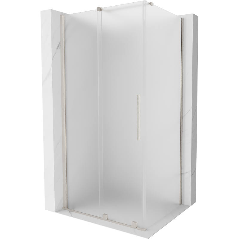 Mexen Velar cabine de duche deslizante 110 x 90 cm, fosco, níquel escovado - 871-110-090-31-97