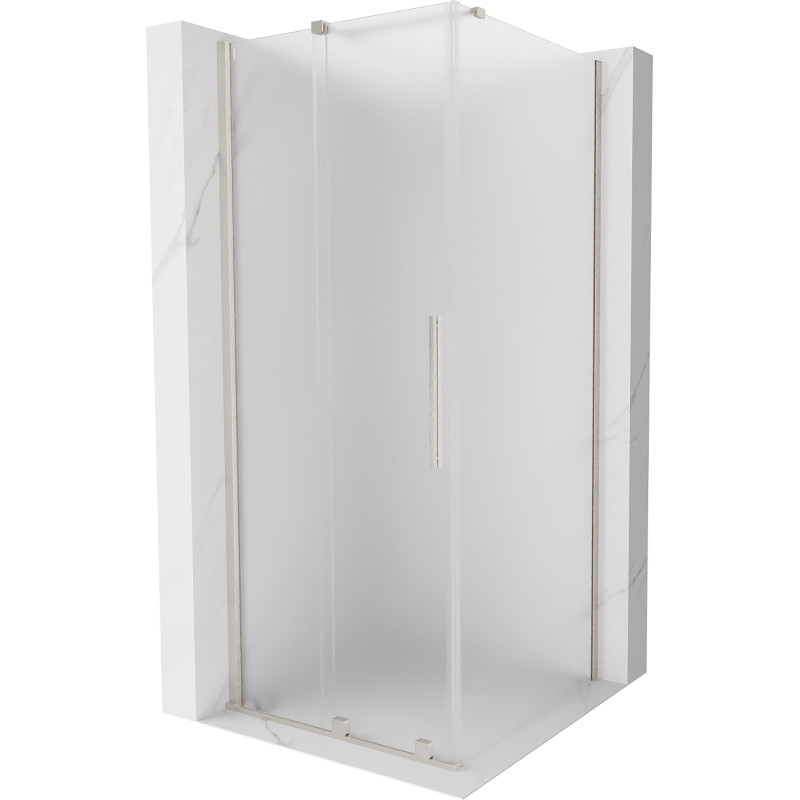 Mexen Velar dušinurk liugustega 110 x 110 cm, härmatis, harjatud nikkel - 871-110-110-31-97