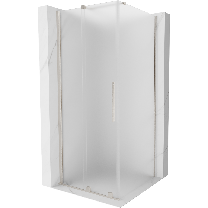 Mexen Velar cabine de douche coulissante 120 x 120 cm, givre, nickel brossé - 871-120-120-31-97