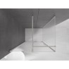 Mexen Velar klizna tuš kabina s kliznim vratima 120 x 100 cm, mraz, brušeni nikal - 871-120-100-31-97