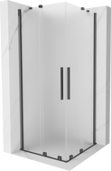 Mexen Velar Duo klizna vrata tuš kabina 90 x 90 cm, mraz, gun gray brušeno - 871-090-090-32-66
