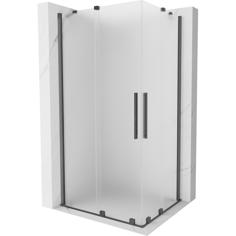 Mexen Velar Duo lükand dušikabiin 100 x 90 cm, härmatis, harjatud relvade hall - 871-100-090-32-66