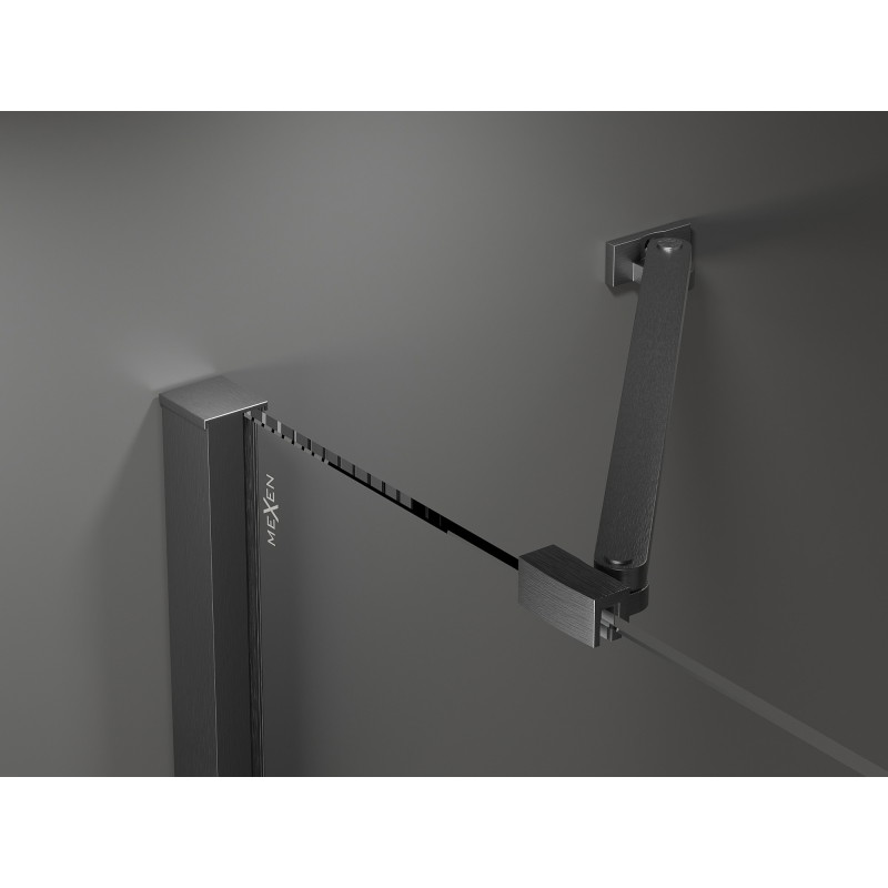 Mexen Velar Duo lükand dušikabiin 100 x 90 cm, härmatis, harjatud relvade hall - 871-100-090-32-66