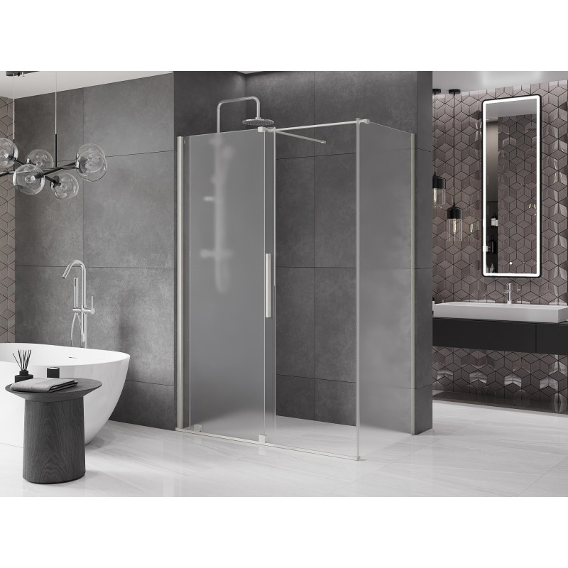Mexen Velar lükand dušinurk 130 x 70 cm, matt, harjatud nikkel - 871-130-070-31-97