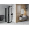 Mexen Rio cabine de douche carrée 70 x 70 cm, transparente, noire - 860-070-070-70-00
