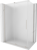 Mexen Velar sliding shower cabin 140 x 80 cm, frost, brushed nickel - 871-140-080-31-97