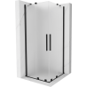 Mexen Velar Duo schuifdouchecabine 100 x 100 cm, matglas, zwart - 871-100-100-32-70