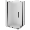 Mexen Velar Duo Schiebeduschkabinn 90 x 80 cm, a matté, schwaarz - 871-090-080-32-70