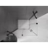Mexen Velar Duo Duschkabine schiebbar 100 x 90 cm, Milchglas, schwarz - 871-100-090-32-70