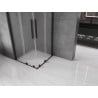 Mexen Velar Duo sliding shower cabin 80 x 80 cm, frost, black - 871-080-080-32-70