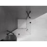 Mexen Velar Duo sliding shower cabin 80 x 80 cm, frost, black - 871-080-080-32-70