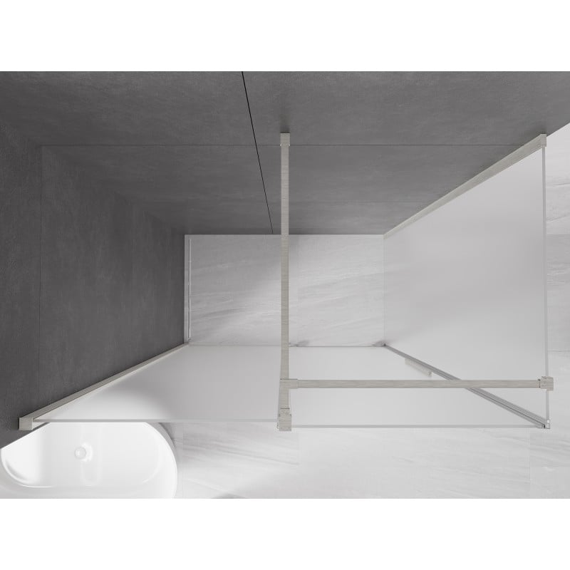 Mexen Velar kabina prysznicowa rozsuwana 150 x 75 cm, szron, nikiel szczotkowany - 871-150-075-31-97
