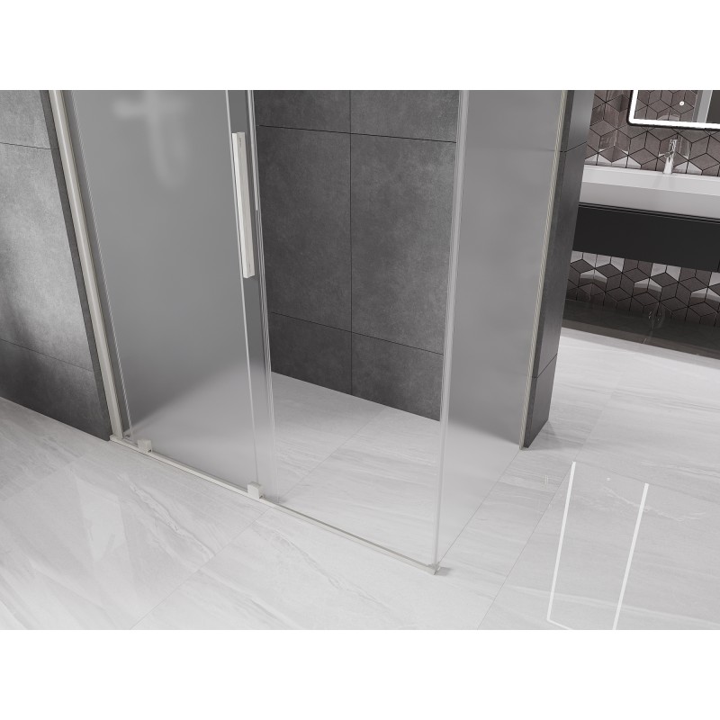Mexen Velar kabina prysznicowa rozsuwana 150 x 90 cm, szron, nikiel szczotkowany - 871-150-090-31-97