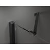 Mexen Velar Duo sliding shower cabin 80 x 80 cm, frost, black - 871-080-080-32-70