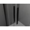 Mexen Velar Duo sliding shower cabin 80 x 80 cm, frost, black - 871-080-080-32-70
