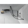 Mexen Rio halvcirkelformad duschkabin 70 x 70 cm, transparent, svart - 863-070-070-70-00