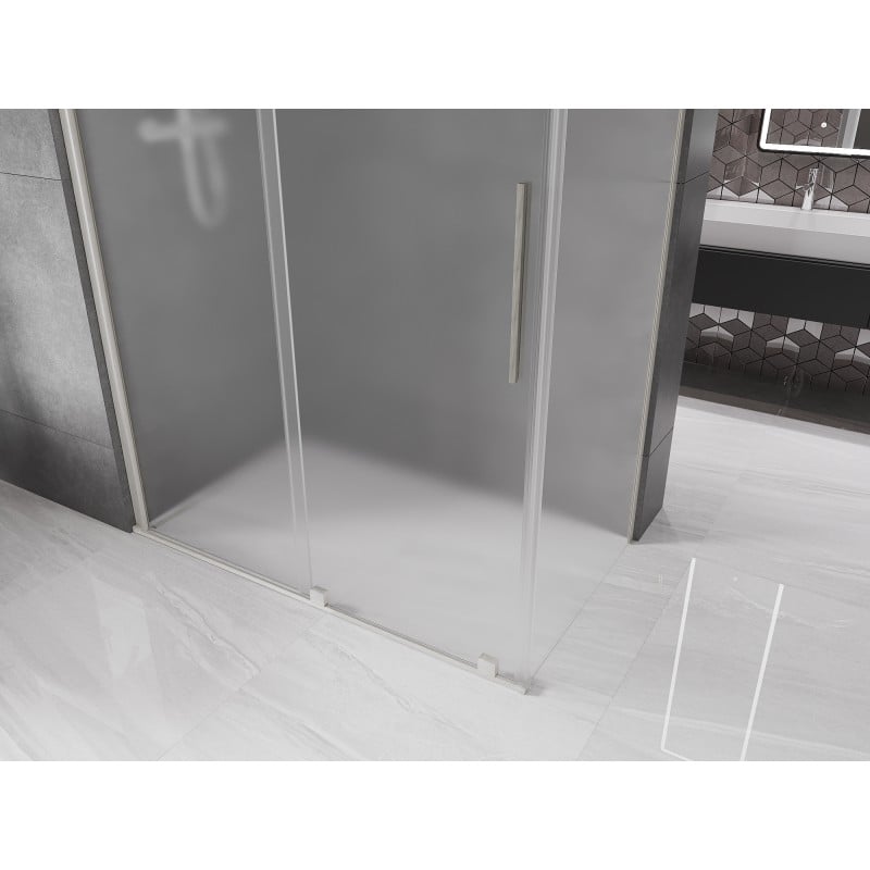 Mexen Velar cabine de duche deslizante 160 x 70 cm, fosco, níquel escovado - 871-160-070-31-97