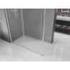 Mexen Velar cabine de douche coulissante 160 x 70 cm, givré, nickel brossé - 871-160-070-31-97