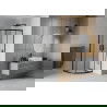 Mexen Rio cabina doccia semicircolare 80 x 80 cm, trasparente, nero - 863-080-080-70-00