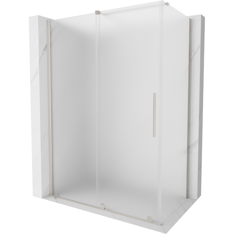 Mexen Velar cabine de douche coulissante 160 x 90 cm, givre, nickel brossé - 871-160-090-31-97