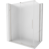 Mexen Velar cabine de douche coulissante 160 x 90 cm, givre, nickel brossé - 871-160-090-31-97
