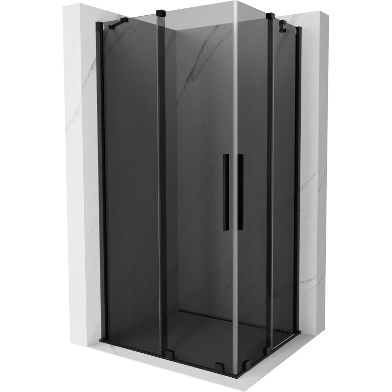 Mexen Velar Duo klizni tuš kabina 90 x 80 cm, grafit, crna - 871-090-080-42-70