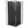 Mexen Velar Duo sliding shower enclosure 100 x 100 cm, graphite, black - 871-100-100-42-70