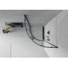 Mexen Rio cabine de douche semi-circulaire 90 x 90 cm, transparent, noir - 863-090-090-70-00