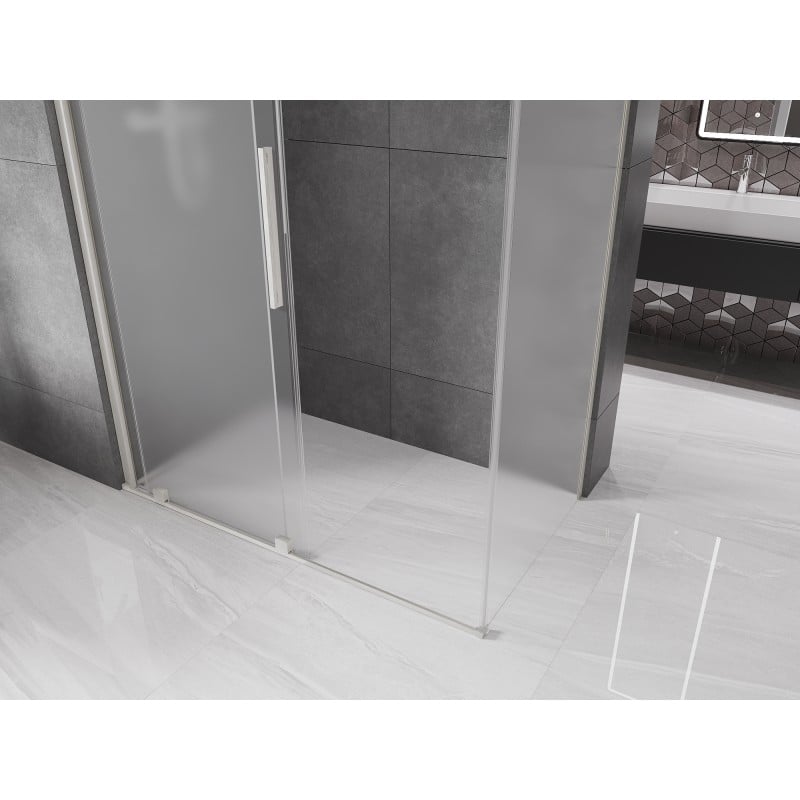 Mexen Velar kabina prysznicowa rozsuwana 160 x 80 cm, szron, nikiel szczotkowany - 871-160-080-31-97