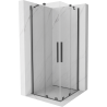 Mexen Velar Duo sliding shower enclosure 90 x 90 cm, transparent, gun metal - 871-090-090-02-95