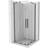 Mexen Velar Duo Duschkabine schiebbar 100 x 100 cm, transparent, Kanonenmetall - 871-100-100-02-95