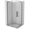 Mexen Velar Duo cabine de douche coulissante 90 x 80 cm, transparent, métal canon - 871-090-080-02-95