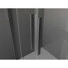 Mexen Velar Duo drsna tuš kabina 90 x 90 cm, prozorna, pištola kovina - 871-090-090-02-95
